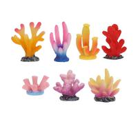 UKCOCO 7 Piezas Decoración De Coral Artificial De Resina De Mini Arrecife De Planta Marina Artificial para Peceras Accesorios De Decoración De Arrecife para Acuarios para Betta Hogar