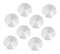 UKCOCO 8 Piezas Adaptadores Antideslizantes para Tapas de Mesa de Vidrio Disco de Aluminio de Unidades Accesorios Resistentes para Mesas y Muebles Fáciles de Instalar