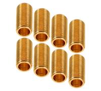 UKCOCO 8 Piezas de Conector de Varilla de Lámpara de Cobre Dorado M10, Varilla Roscada Hueca y Resistente para Proyectos DIY E Iluminación Industrial