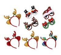 UKCOCO 8 Piezas Diademas Navideñas Gafas Marco Accesorios para Fiesta Decorativas Cómodas para Adultos