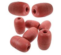 UKCOCO 8 Piezas Flotador de Cuerda con Orificio, Bola de Espuma Roja | Hdpe y Pvc, Superficie Lisa y Densa, para Redes y Trampas, Uso en Cangrejo y Kayak
