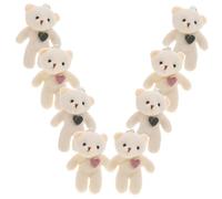 UKCOCO 8 Piezas Oso Llavero Mini Osos Pequeños Animales Mini Peluche Animales De Peluche a Granel Pequeños Juguetes Para Osos Oso De Peluche Little Bears Oso De Graduación Algodón