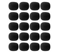UKCOCO 80 Piezas Conjunto De Micrófono Amplificador De Espuma Para Micrófono Lavalier Parabrisas De Espuma Pequeña Esponja Black