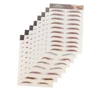 UKCOCO 8hojas Pegatinas Para Cejas Falsas De Mujer Láminas De Calcomanías De Maquillaje Para Cejas Postizas Efecto Imitación De Naturales Para Uso Diario y Eventos Especiales