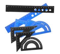 UKCOCO 8piezas Reglas De Dibujo Transportador Caja De Almacenamiento Kit De Útiles Escolares Herramientas De Medición para Aula y Oficina Set De Geometría Matemática