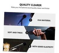 UKCOCO 9 piezas Cubiertas de Micrófono Antibalanceo para Ktv Protector de Sonido Funda Eva para Micrófonos Estándar Antipolvo y Lavable para Eventos y Cantos