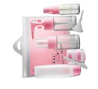 UKCOCO 9 Piezas Embotellado De Cosméticos Set De Frascos De Viaje Para Artículos De Aseo Envases De Viaje Transparentes Vacíos Pulverizador Para Loción y Champú Botella De Tónico Spray Po