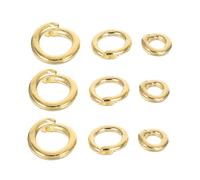 UKCOCO 9 Piezas Jump Rings Plated Necklace Connectors For Jewelry Making Pendant Clasps Bracelet Diy Accessories