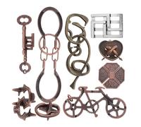 UKCOCO 9 Piezas Puzzles de Metal para Adultos de y Desafíos Cognitivos para Fiestas y Ejercicios Mentales