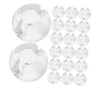 UKCOCO 90 Piezas Limitación del Talón Hebilla Transparente Cuentas Conector de Cadena de Accesorios para Persianas Enrollables Tope de Cadena Orificios para Persianas Enrollables