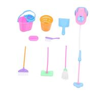 UKCOCO 9Piezas Limpieza Infantil de Equipos de Limpieza Miniatura para Casa de Muñecas Educativos para Habilidades y Conciencia