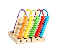 UKCOCO Ábaco De Madera Educativo para Niños Juguete De Cálculo Cuentas Multicolores Herramienta De Aprendizaje Juguetes Matemáticos Desarrollo Cognitivo 1 Set