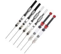 UKCOCO Absorbedor Auxiliar de Tinta para Pluma Estilográfica, 9 Piezas Diámetros 3.4 y 2.6 Mm, Colores Rojo, Plata Negra y Plata, Convertidor Reutilizable para Rellenar Tinta en Material