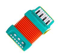 UKCOCO Acordeón de Juguete Infantil Verde, Instrumento Musical para Niños, Acordeón de Interpretación Portátil para Desarrollo Motriz y Creatividad, sin Pilas, Adecuado para Educación