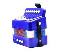 UKCOCO Acordeón Infantil Portátil Azul Instrumento Musical Educativo para Juguete Resistente para Principiantes Coordinación y Cognición
