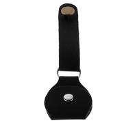 UKCOCO Adaptador de Correa de Guitarra con Soporte para Púas, Estuche Portátil de PU Negro, con Cierre a Presión y Llavero, Compatible con Clavijero de Guitarra Acústica y Eléctrica,