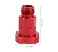 UKCOCO Adaptador para Pistola de Pintura, Conector para Pistola de Pulverización, Rosca Macho 16mm Paso 1,5mm, Acero al Carbono, Rojo, para Compresor, Reparación de Carrocería y