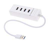 UKCOCO Adaptador USB 3.0 de 4 Conectores en ABS, Concentrador Compacto para Laptop y Mouse, Adecuado para Viaje de Negocios y Uso en Casa