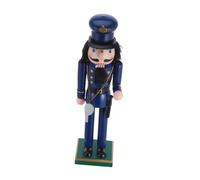 UKCOCO Adorno de Navidad Nutcracker de Madera Decoración Escritorio Soldado Policeman Figura Coleccionable Duradera para Hogar y Oficina