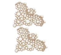 UKCOCO Adornos para Zapatos con Diseño de Perlas y Botón Parche Decorativo de Moda para Manualidades y Ropa Color Beige Accesorios Elegantes para Personalizar Calzado