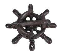 UKCOCO Aldaba de Puerta Exterior Vintage de Hierro Macizo Diseño de Ancla Negra, Tirador de Gabinete y Armario Resistente Oxidación para Decoración y Uso en Muebles y Entradas