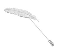 UKCOCO Alfiler para Cuello de Camisa en Forma de Hoja de Aleación de Zinc Color Plata, Broche Elegante y Refinado para Traje de Hombre que Mantiene el Brillo sin Perder Lustre