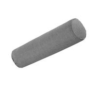 UKCOCO Almohada Ergonómica para Reposapiés 15x40 Cm de Algodón y Lino Color Gris Humo, Almohada Cilíndrica para Masaje y Spa, Funda Transpirable para Cama de Belleza y Mesa de Masaje