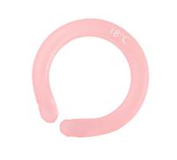 UKCOCO Almohadilla de Enfriamiento para Prevención del Calor Cuello, Collarín Refrescante Cuello en Verano, Almohada de Hielo Rosa para Deportes al Aire Libre y Alivio Térmico