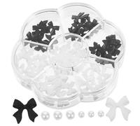 UKCOCO Amuleto de Uñas 3d de Plástico en Varios Colores para Decoración Elegante y Chic en Manicura, Adecuado para Citas y Escuela, Caja Accesorios para Crear Diseños Únicos