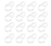 UKCOCO Anillas para Cortinas 30 Unidades Ganchos de Plástico Flexibles para Barras de Madera y Metal, Ganchos para Pliegues de Cortinas, Accesorios para Ventanas y Decoración