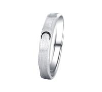 UKCOCO Anillo Abierto Ajustable de Plata S925 Diseño de Luna y Sol Anillo de Promesa Unisex para Aniversario Boda y Obsequio Romántico