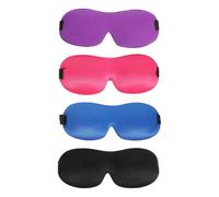 UKCOCO Antifaz Visión Extraocular 3d para Dormir, Máscara de Ojos para Dormir, Ligera, de Poliéster y Espuma, 4 Piezas, para Oficina y Camping