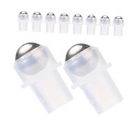 UKCOCO Aplicador Roll-on Para Frasco De Perfume Transparente 10 Piezas 16 Dientes Bola De Acero Inoxidable Para Aceites Esenciales Uso Personal Aromaterapia