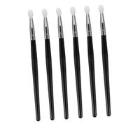 UKCOCO Aplicadores De Sombra De Ojos y Mascarilla Labial De Silicona 6 Piezas Tamaño Estándar Para Maquillaje Profesional y Uso Doméstico Mango Negro