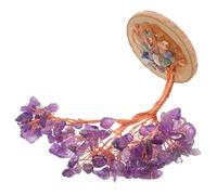 UKCOCO Árbol De Cristal De Amatista Decoración Feng Shui Espiritual Curación y Estilo para Hogar y Oficina Decoración De Escritorio Elegante Color Púrpura