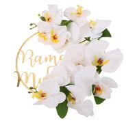 UKCOCO Aro Decorativo de Flores Artificiales para Eid Mubarak, Aro Colgante de Temporada Intercambiable, Decoración Especial para Puertas y Ventanas, Uso Interior y Exterior, Diseño