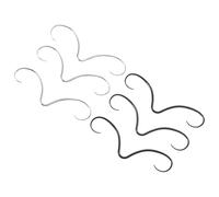 UKCOCO Aros para Piercing Nasal 14g 16Mm Acero Inoxidable Color Acero y Negro 6 Piezas Diseño de Bigote Joyería para Perforar Fosas Nasales y Tabique Accesorios Unisex para Uso