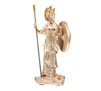 UKCOCO Athena Goddess of Wisdom En Miniatura Figurina Estatua De Personaje De Mitología para Fanáticos De La Mitología Griega Y Decoración del Hogar Golden