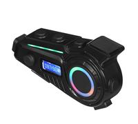 UKCOCO Auriculares para Casco de Moto con Micrófonos Manos Libres para Llamadas Música y Navegación Altavoces Impermeables con Luces Memoria Diseño Ergonómico y Ligero para y Esquí