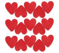 UKCOCO Azulejos de Cerámica Forma de Corazón Rojos para Manualidades, Piezas Planas para Bricolaje, Mosaicos Artesanales Decorativos, Kit Creativo DIY para Proyectos y Decoración Hogar