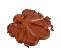 UKCOCO Bandeja de Madera Forma de Pulpo Multifuncional para Frutas y Snacks Portátil y Ligera para Uso Hogar y Eventos al Aire