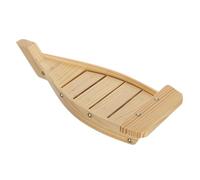 UKCOCO Bandeja de Madera para Sushi Forma de Barca Plato Japonés Decorativo para Servir Sashimi para Restaurantes y Cenas Familiares Pequeño