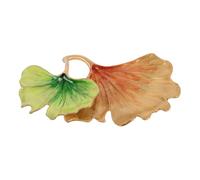 UKCOCO Bandeja Organizadora Metálica Forma Ginkgo Soporte para Anillos y Joyas Decoración Versátil para Salón Dormitorio u Oficina Diseño Elegante y Duradero para Mujeres