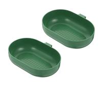 UKCOCO Bañeras para Pájaros 2 Unidades, Cuencas de Plástico Gancho para Jaulas, Accesorio de Baño para Mascotas Pequeñas Incluyendo Periquitos y Escribanos, Medidas 4.52X2.75X1.18