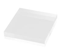 UKCOCO Base de Exhibición Acrílica Cuadrada Transparente 8x8x1.8 Cm para Joyas, Figuras y Cosméticos, Soporte Organizador Compacto para Escritorio, Expositor Decorativo Versátil