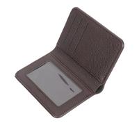 UKCOCO Billetera Plegable Corta para Hombre, Monedero Pequeño de PU Café, Tarjeta y Billete, Compartimento Transparente, Adecuado para Viajes y Uso Diario