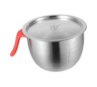 UKCOCO Bol Mezclador Inoxidable con Tapa y Asa para Huevos Ensaladas y Cocinar Diámetro Accesorio de Cocina Multifuncional