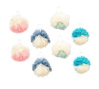 UKCOCO Bola de Ducha para Baño Exfoliante de Malla Grande 8 Piezas Multicolor para Adultos y Niños Uso Diario en Baño