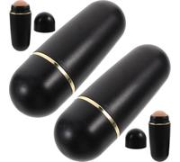 UKCOCO Bolas Absorbentes de Aceite Facial Duraderas para Limpiar y Controlar el Exceso de Grasa Cutis del Rostro de Piedra Volcánica Beige, 4 Piezas
