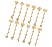 UKCOCO Bolígrafo de Gel Forma de Llave Dorado Sólido 12 Unidades Bolígrafo de Tinta Portátil para Estudiantes y Oficina Escritura Suave y Resistente Accesorio de Papelería Práctico